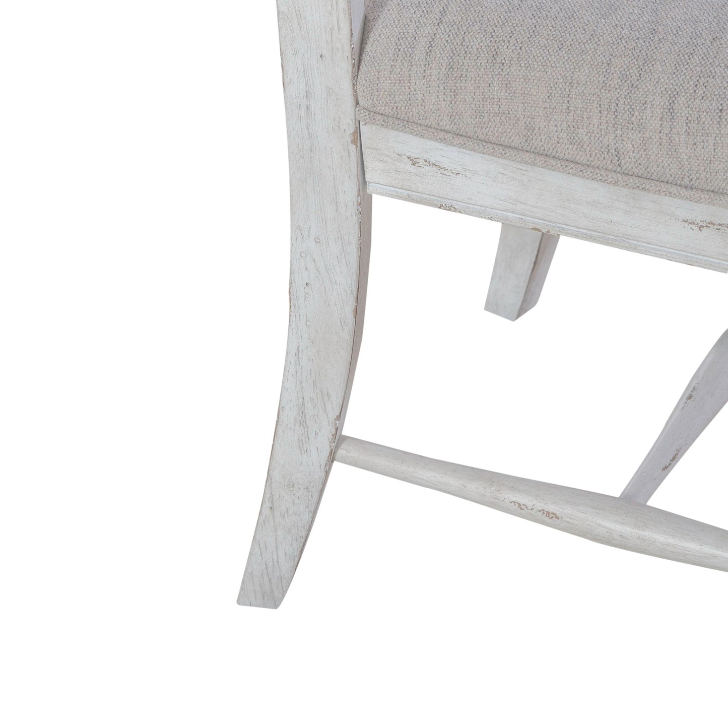 River Place - Panel Back Side Chair - Riverstone White & Tobacco