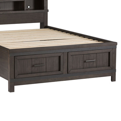 Thornwood Hills - Full Storage Footboard - Rock Beaten Brown