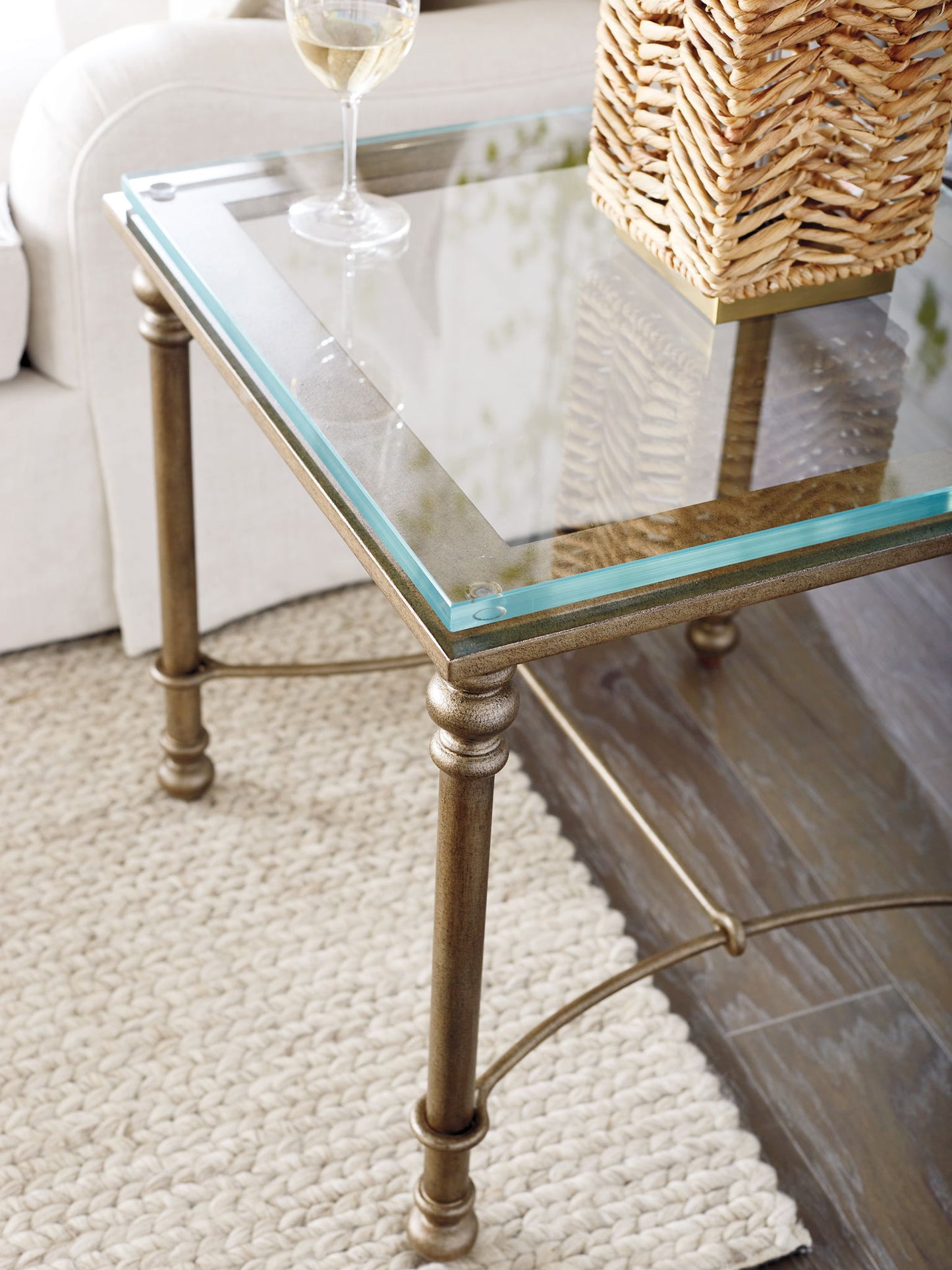 Laguna - Bluff Metal And Glass Table