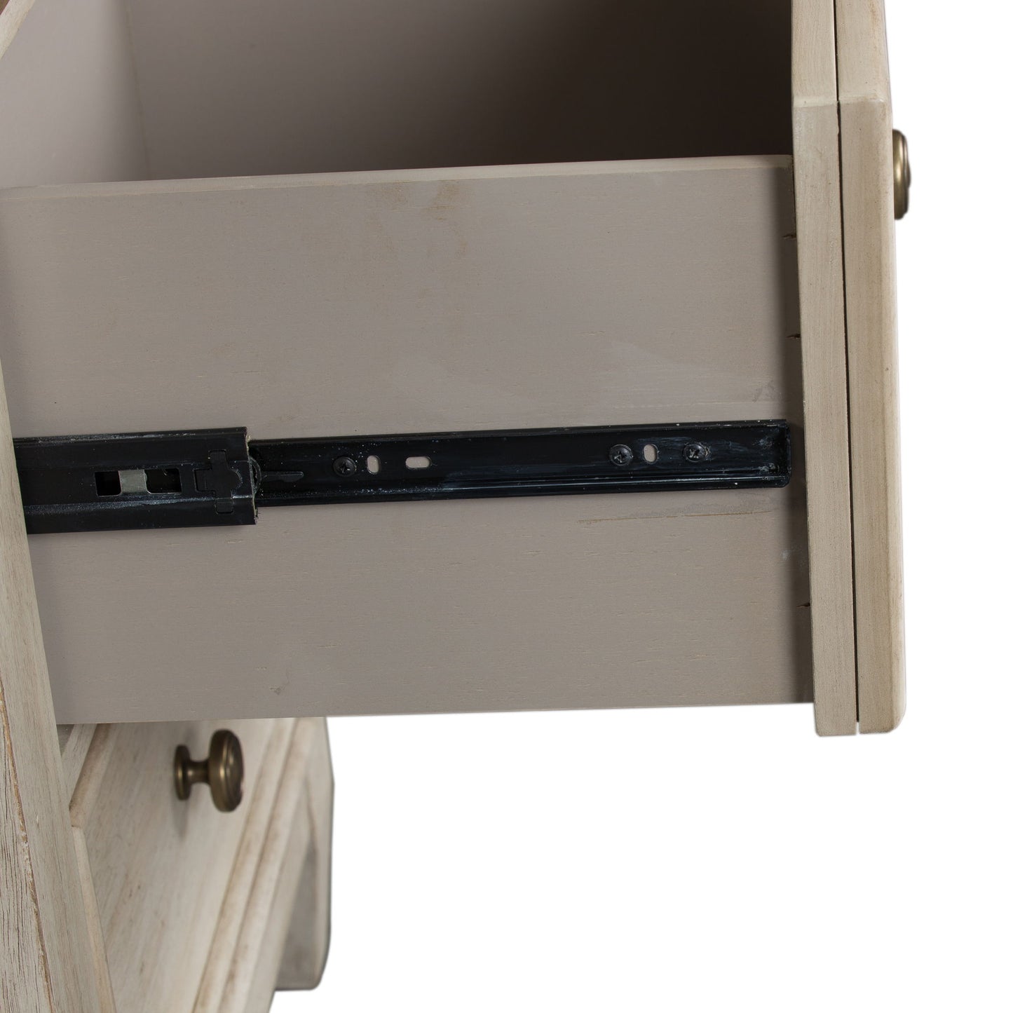 Heartland - 2 Drawer Nightstand With Charging Station - Antique White / Tobacco Tops