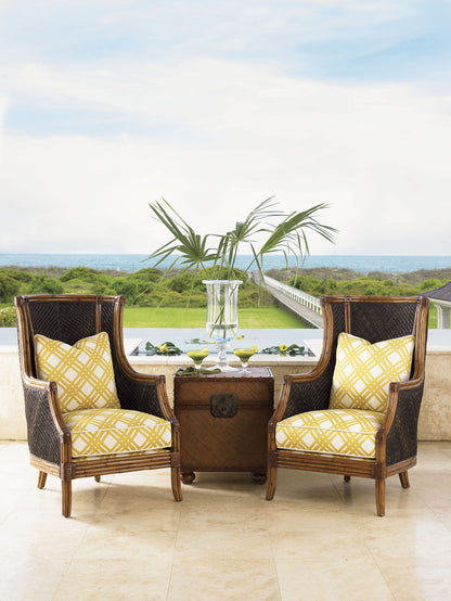 Island Estate - Rum Beach Chair - Light Blue / Dark Brown