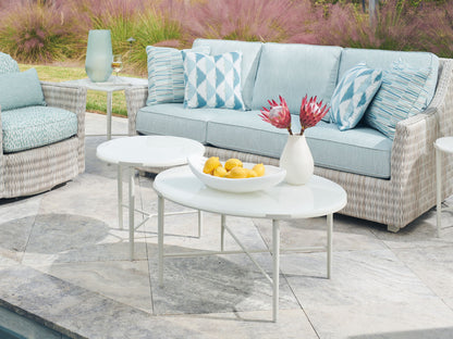 Seabrook - Swivel Lounge Chair - Beige / Blue