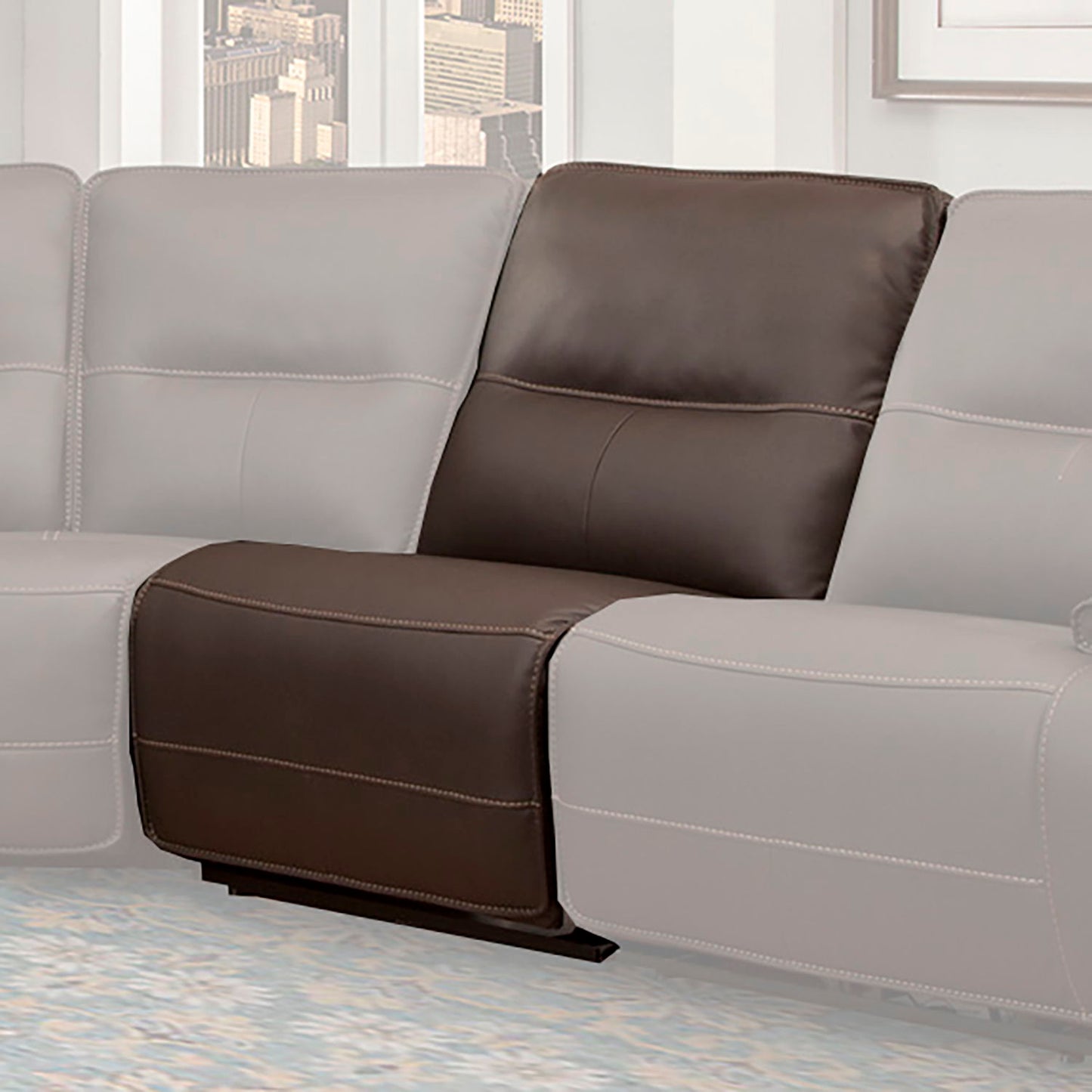 Spartacus - Manual Armless Recliner - Chocolate
