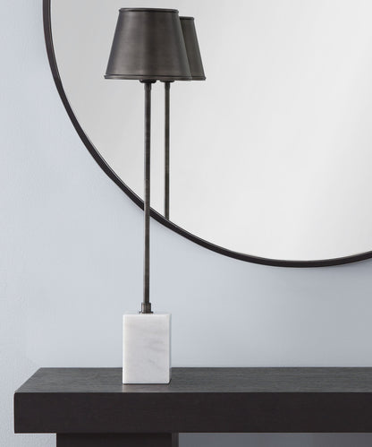 Bronze - Table Lamp - White
