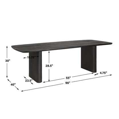 Kirin - Reclaimed Fir Dining Table - Black