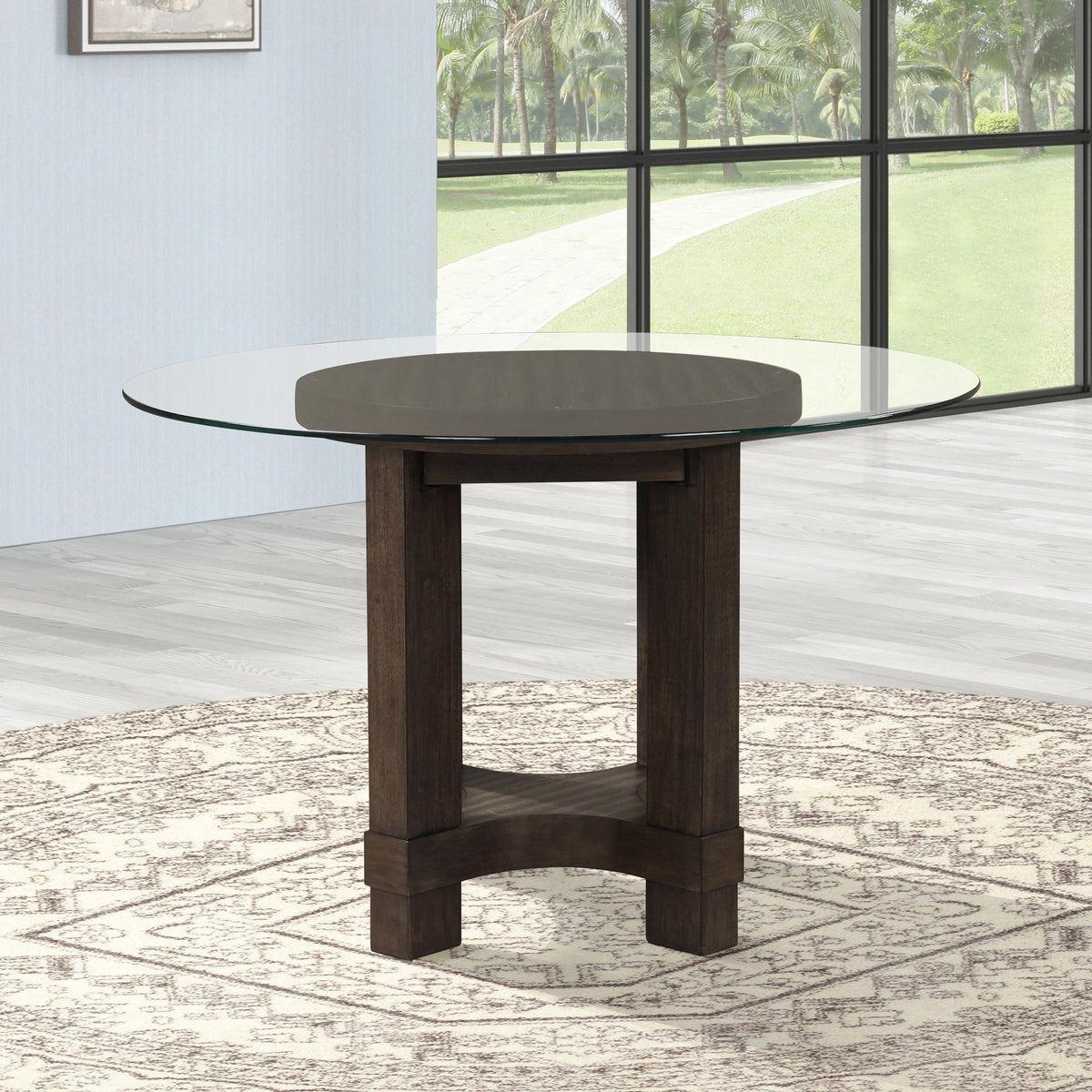 Cityscape - Round Dining Table Base - Dark Brown