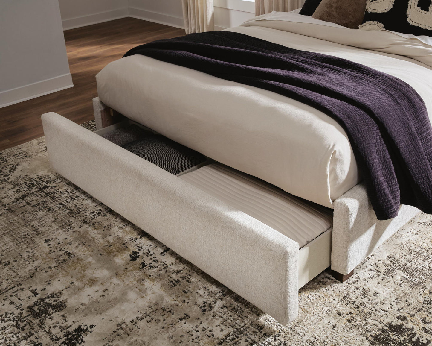 Shoralli - Queen Upholstered Storage Bed - Beige