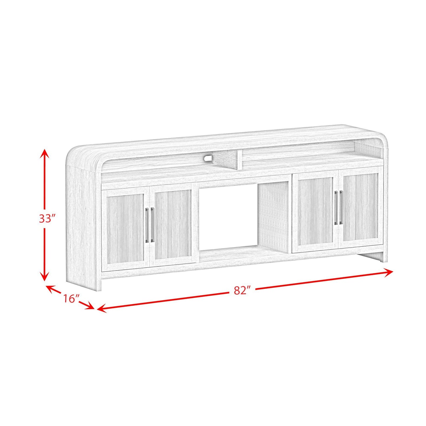 Ridgemont - 3 Piece Entertainment Unit With 82" TV Console
