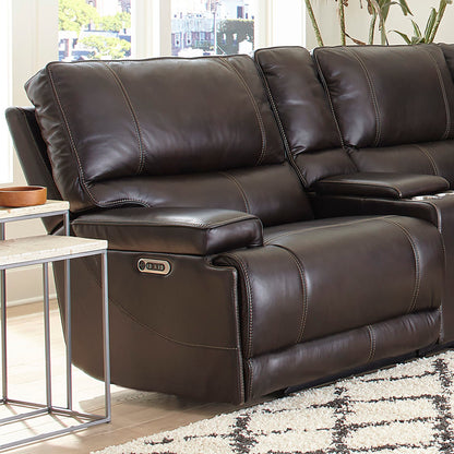 Whitman - Powered By Freemotion Power Cordless Left Arm Facing Recliner - Verona Coffee