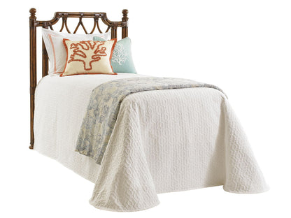 Bali Hai - Island Breeze Rattan Headboard 3/3 Twin - Dark Brown