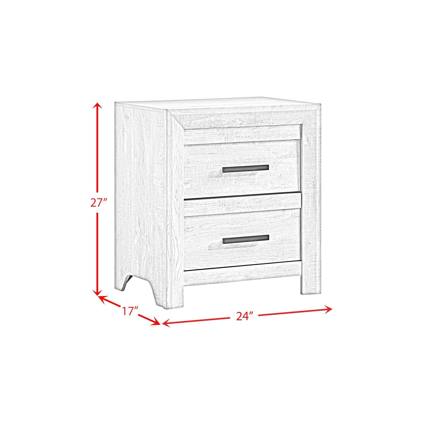 Eleanor - 2-Drawer Nightstand For Bedroom