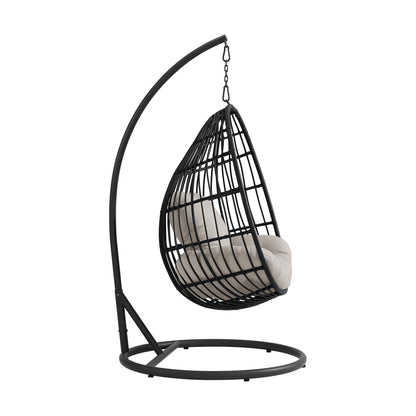 Playa - Swing Egg Chair - Dark Gray / Beige