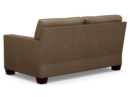 Couture Leather - Braxton Leather Loveseat - Dark Brown