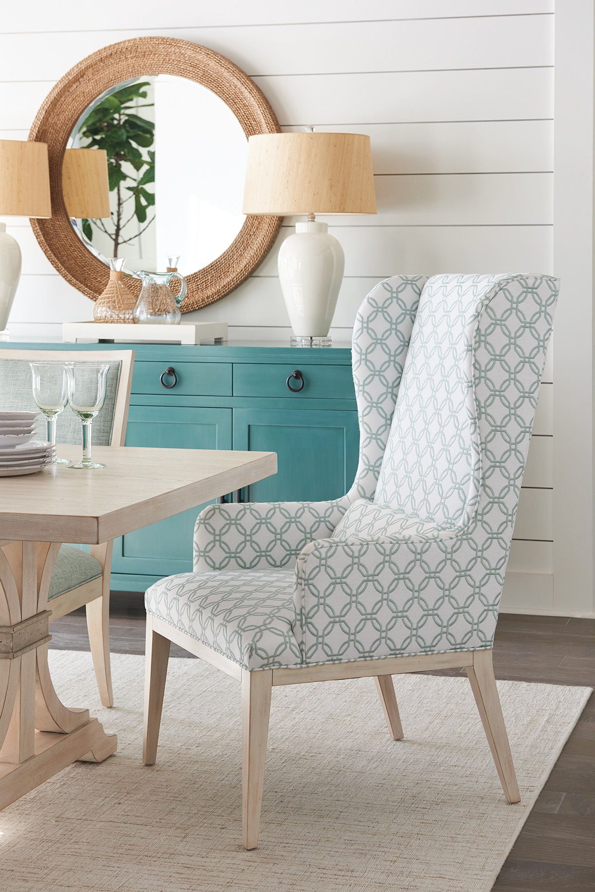 Newport - Seacliff Upholstered Host Wing Chair