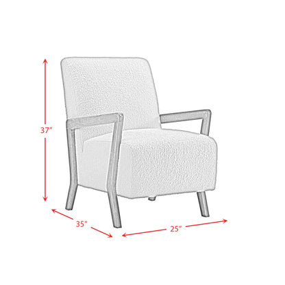 Enzo - Accent Chair - Sheep Skin White (3A Packaging)