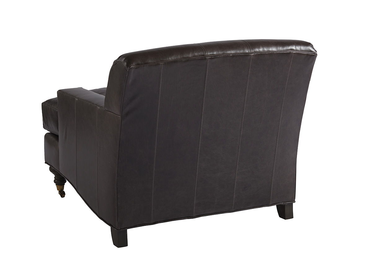 Barclay Butera Upholstery - Oxford Leather Chair - Black