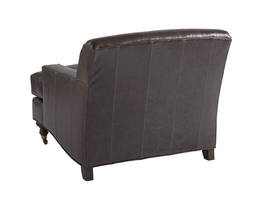 Barclay Butera Upholstery - Oxford Leather Chair - Black