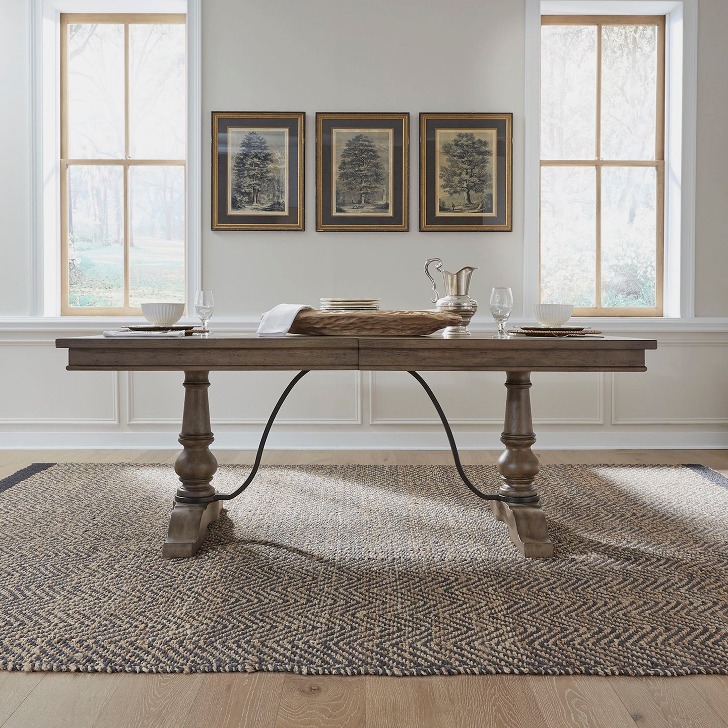 Americana Farmhouse - Trestle Table Base - Dusty Taupe