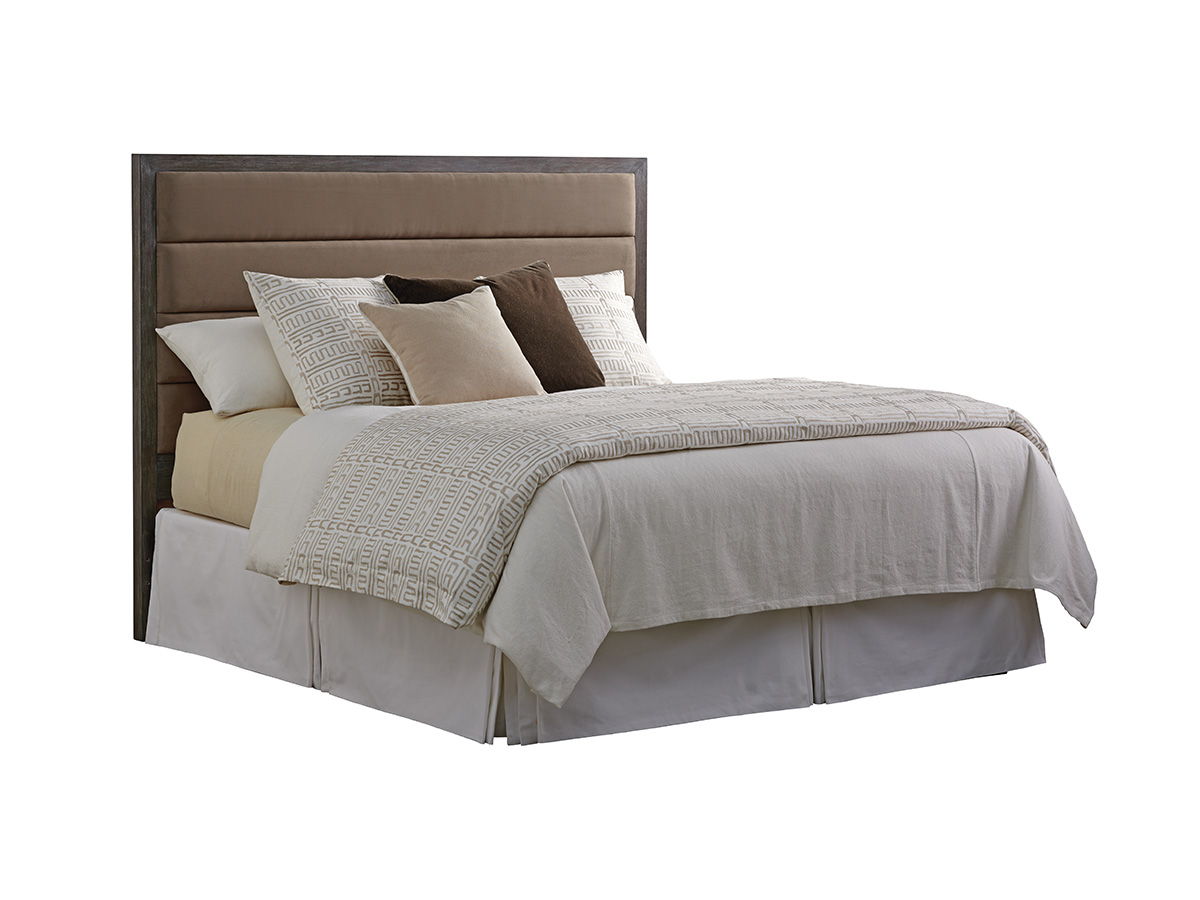 Santana - Gramercy Upholstered Headboard 5/0 Queen - Dark Brown