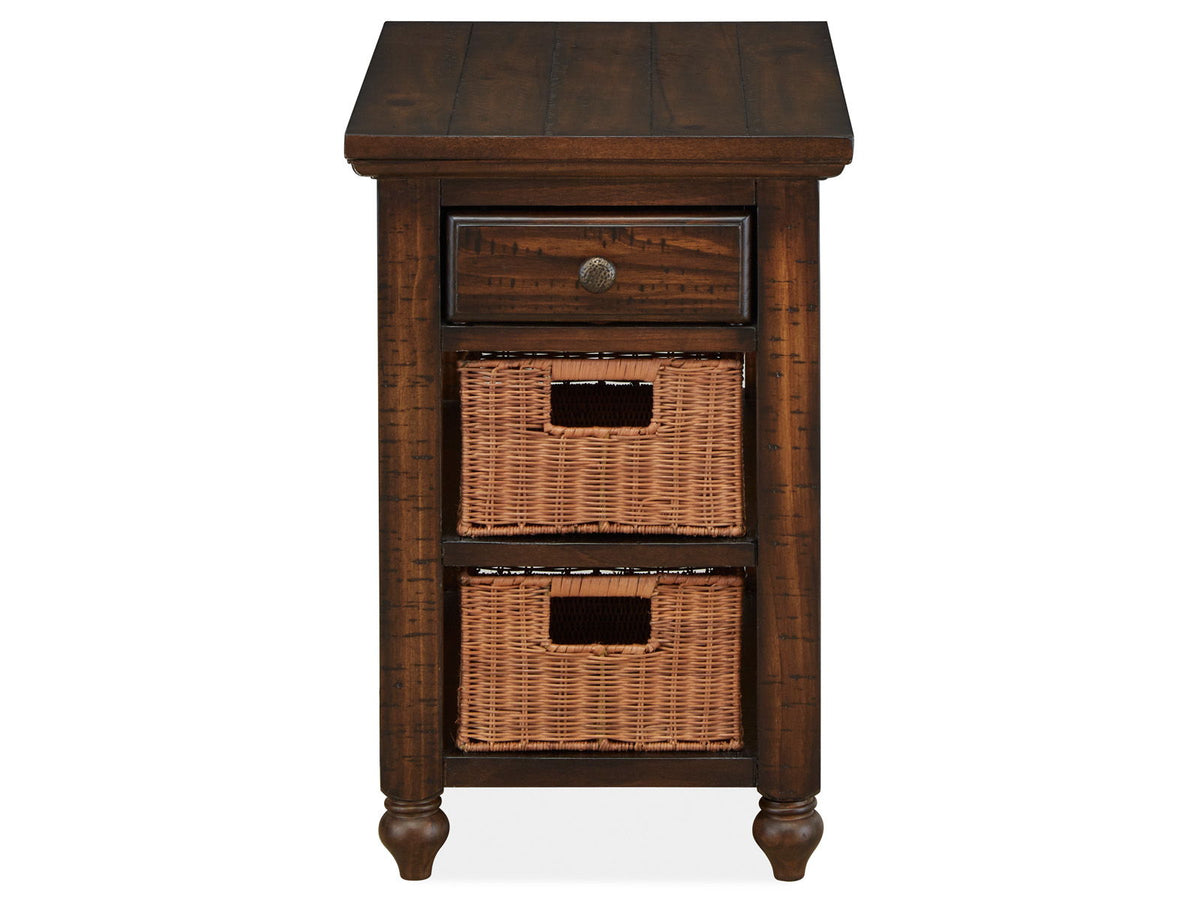 Cottage Lane - Wood Rectangular Chair Side End Table - Coffee