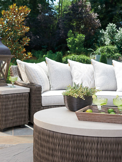 Cypress Point Ocean Terrace - Curved Sectional LAF Sofa - Dark Gray / Gray