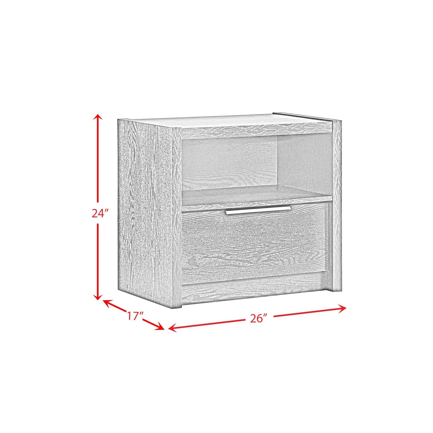 South Bend - Nightstand With USB - Black
