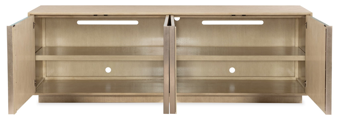 Geometry - Entertainment Console - Polished Limestone