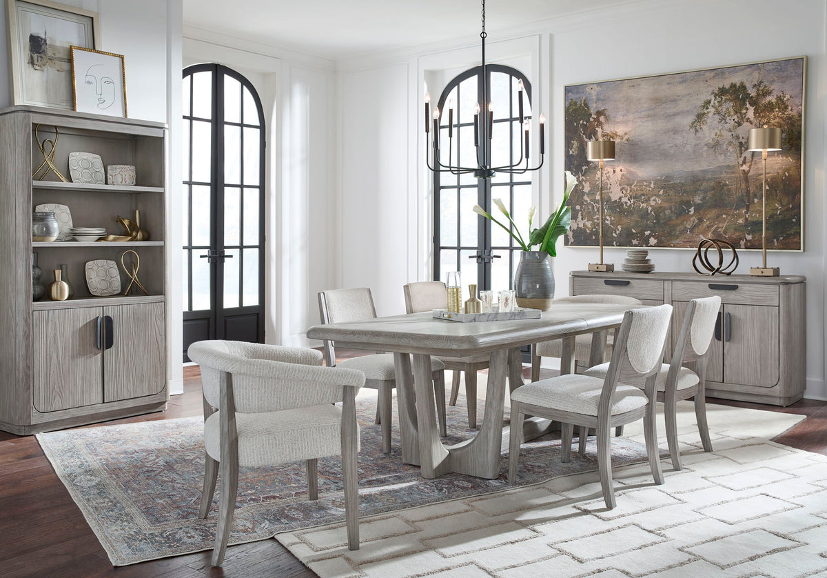 Braelyn - Extendable Trestle Dining Table - Dorian Gray