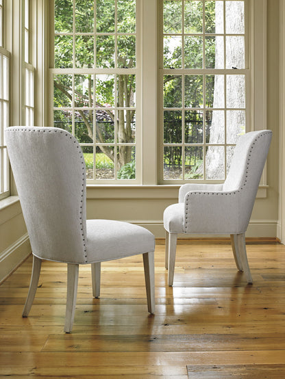Oyster Bay - Baxter Upholstered Side Chair - Pearl Silver