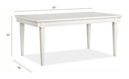 Willowbrook - Extendable Rectangular Dining Table - Egg Shell White