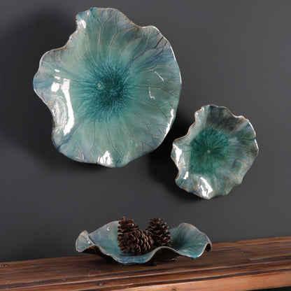 Abella - Ceramic Flowers (Set of 3) - Blue