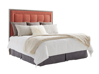 Ariana - St. Tropez Custom Upholstered Panel Headboard 6/6 King - Red / Gray