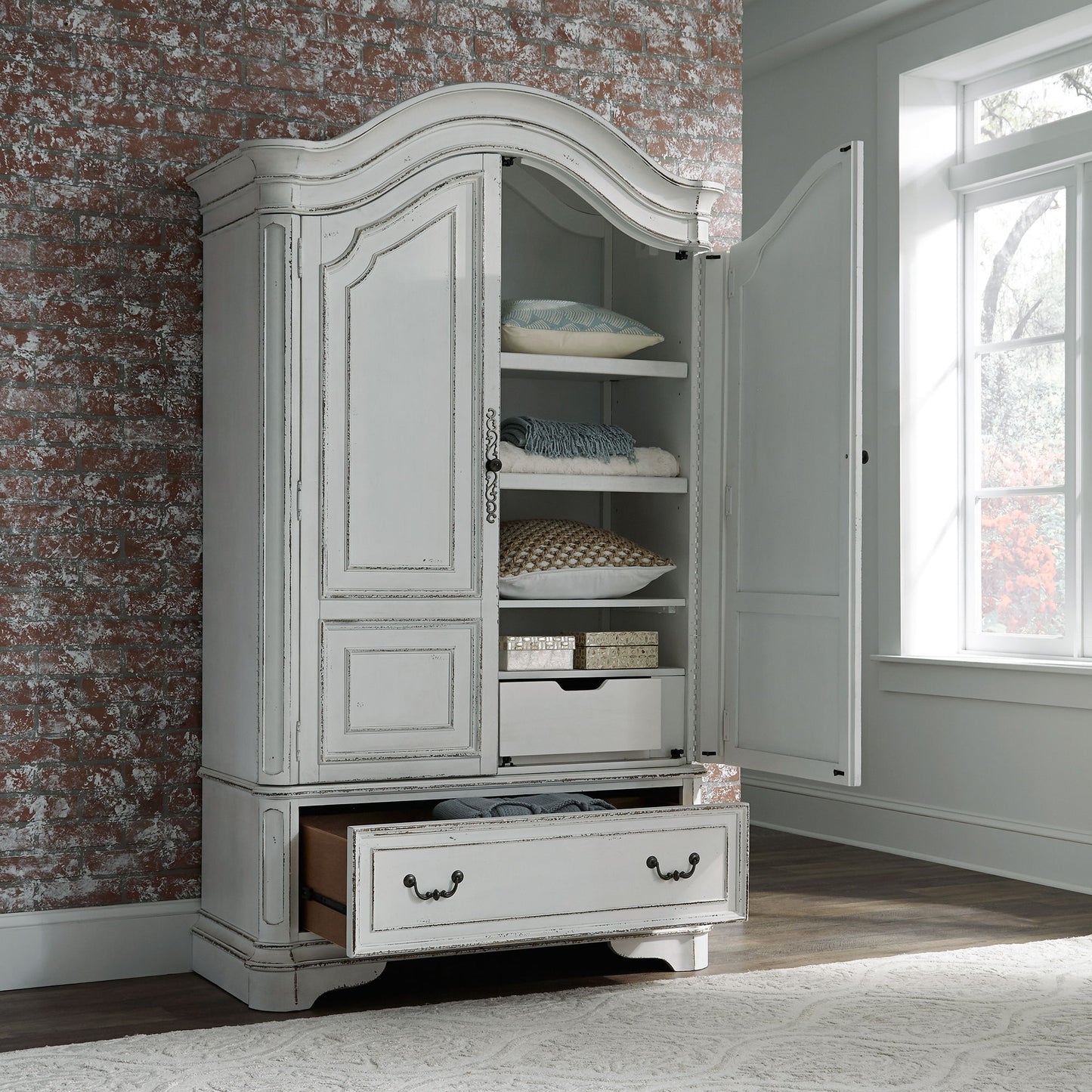 Magnolia Manor - Armoire Top - Antique White