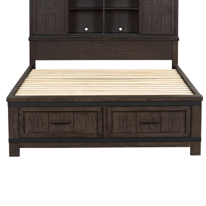 Thornwood Hills - King Storage Footboard - Rock Beaten Brown