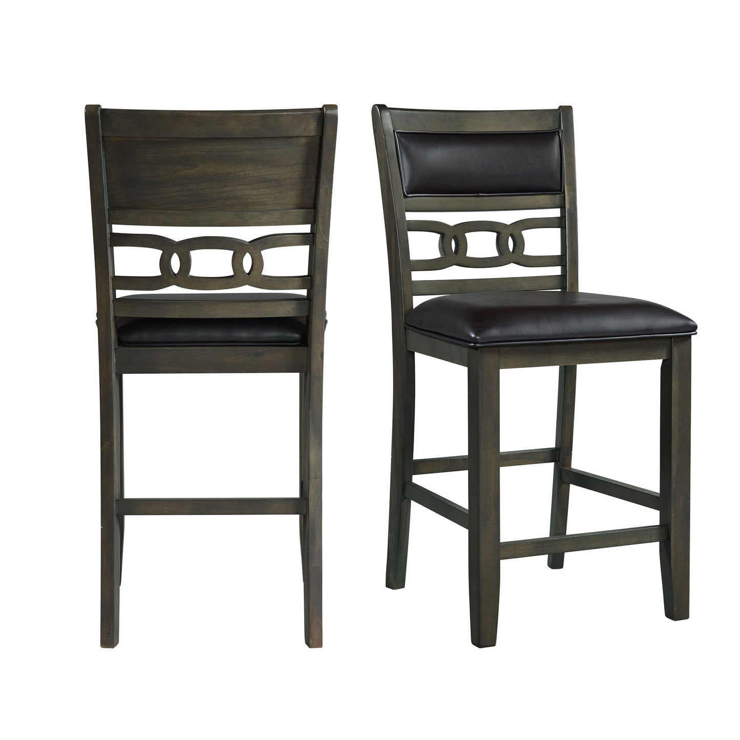 Amherst - Counter Side Chair With PU Cushion (Set of 2) - Gray Finish