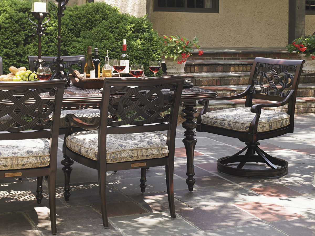 Royal Kahala Black Sands - Swivel Rocker Dining Chair - Dark Brown