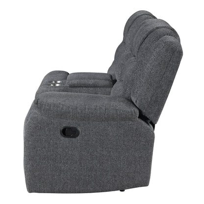 Redondo - RAF Console Loveseat With 1 Recliner - Dark Gray