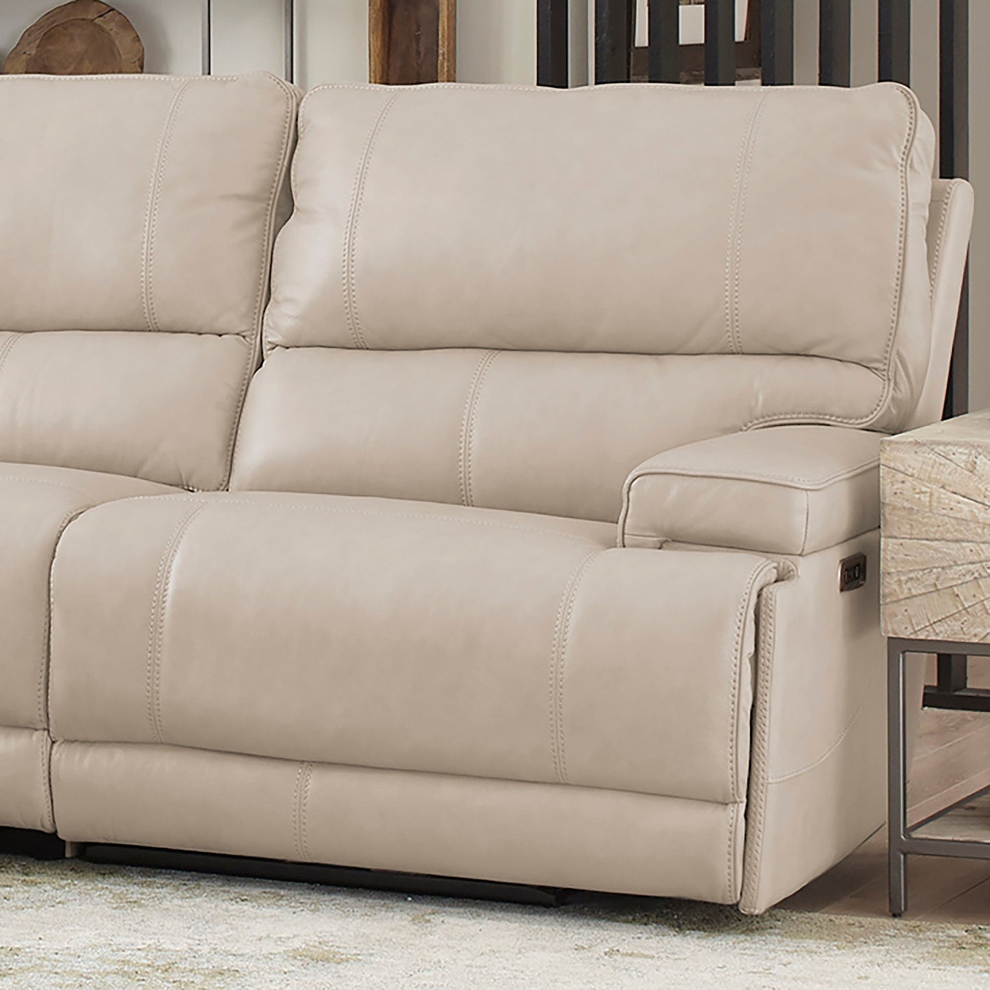 Whitman - Powered By Freemotion Cordless Power Right Arm Facing Recliner - Verona Linen