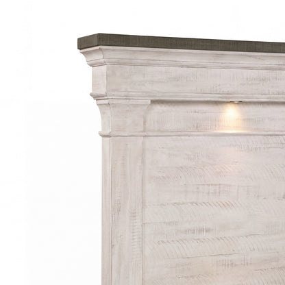 Augusta - 5/0-6/6 Queen/King Storage Side Rails - Rustic White