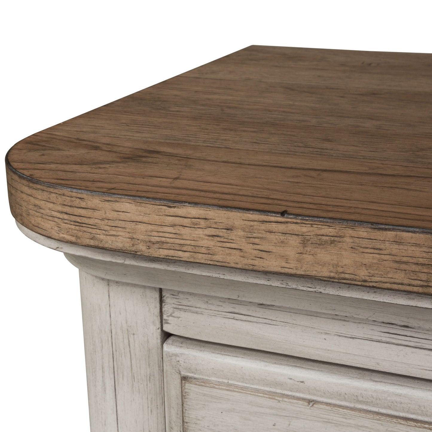 Farmhouse Reimagined - 8 Drawer Dresser - Antique White / Chestnut Tops