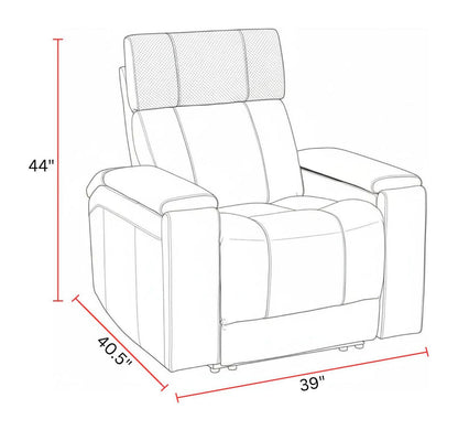 Phoenix - Zero Gravity Power 3 Seat Home Theater Seating With Immersive Audio P3
