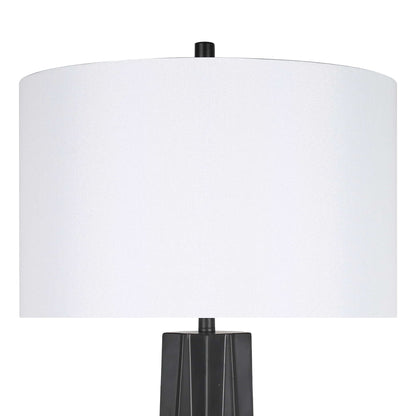 "Obsidian Glow" Metal Table Lamp (Set of 2) - Matte Black