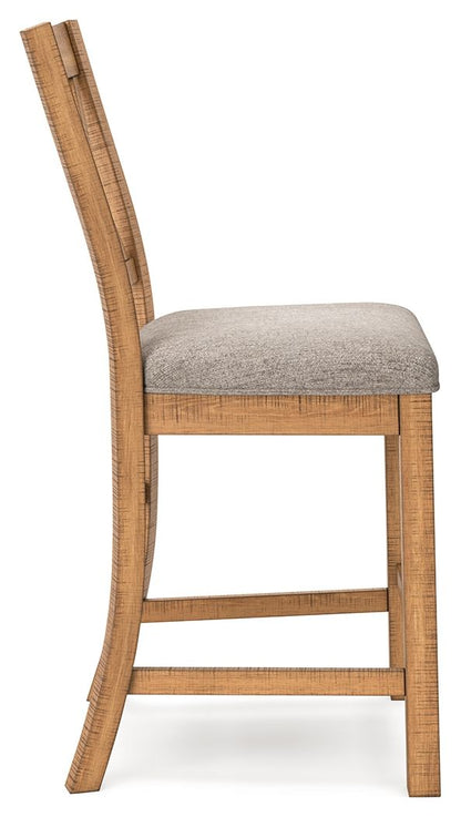 Havonplane - Upholstered Barstool (Set of 2) - Brown