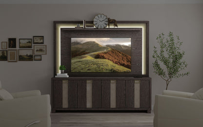 Ascent - 90" Panel Hutch - Dark Chocolate
