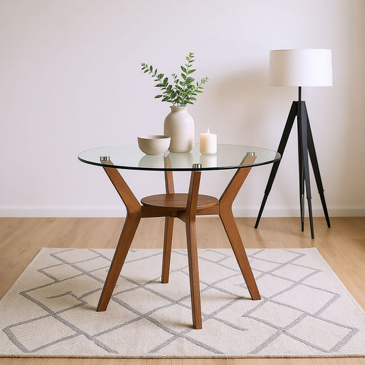 Oscar - Round Glass Dining Table