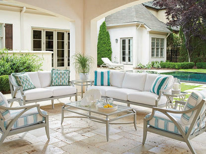 Silver Sands - Metal Loveseat - Pearl Silver