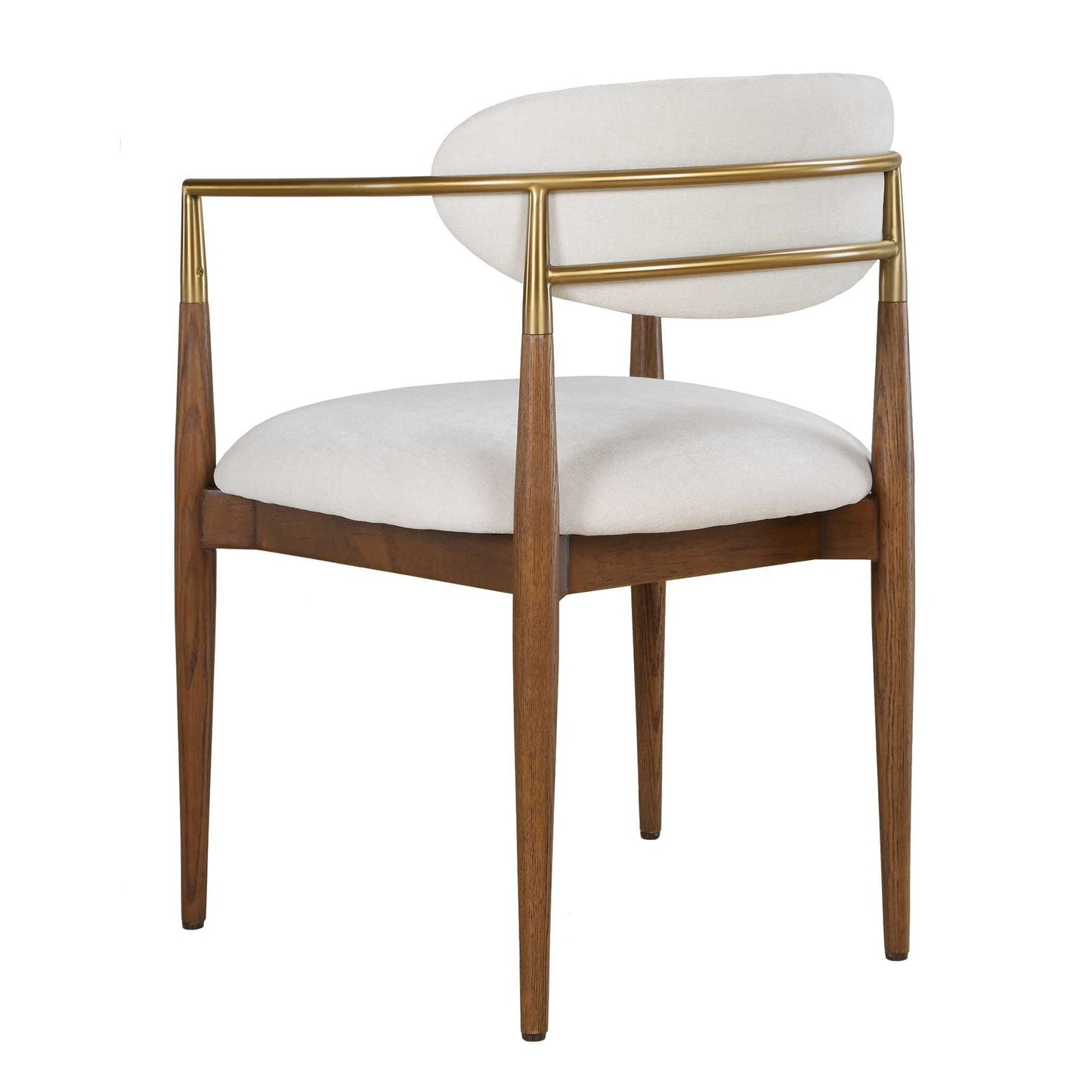 Moxie - Dining Arm Chair - Walnut / White