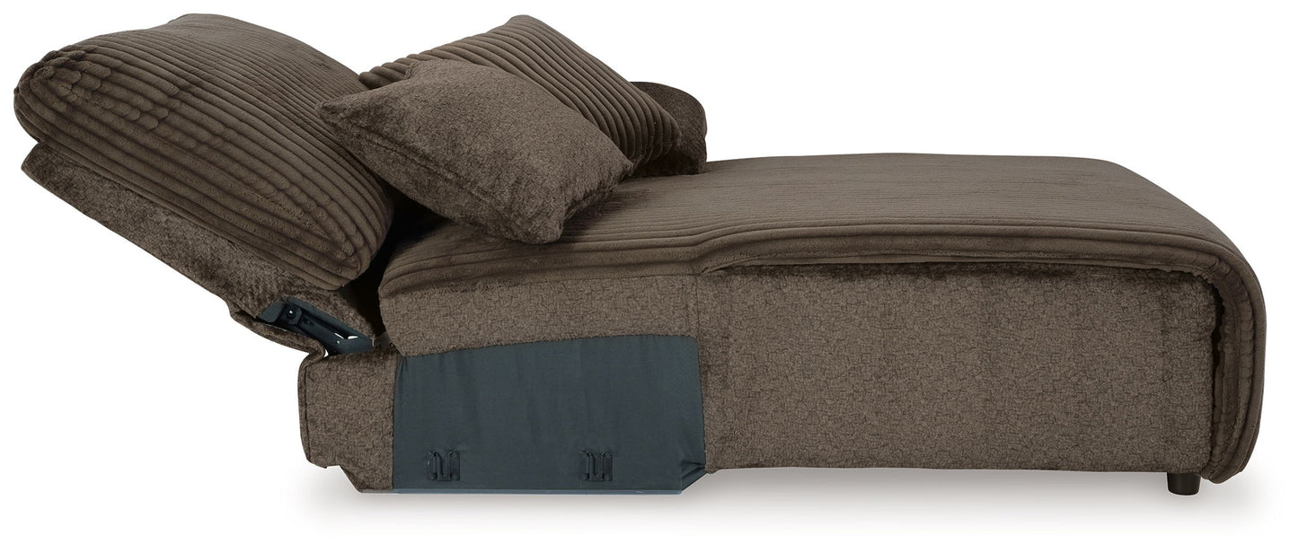 Top Tier - Raf Press Back Chaise - Chocolate