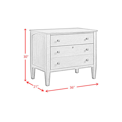 Portico - File Cabinet - Brown Oak