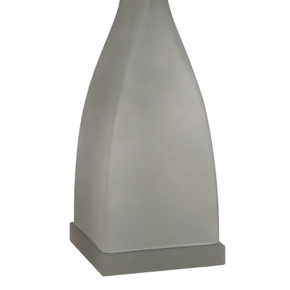 "Sage Elegance" Art Glass Table Lamp (Set of 2) - Frosted Sage Green / Frosted Crystal